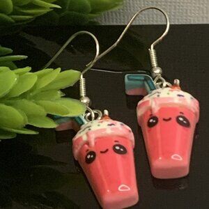 Milk Shake Earring, Shake Earring, Funny Food Earring, Gift Idea, Drink Earring